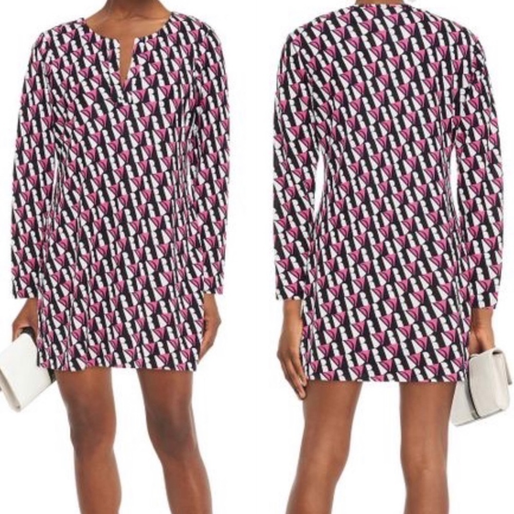 Diane Von Furstenberg Reina Printed Silk-Jersey Mini Dress